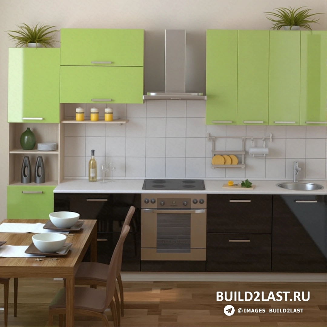 Стильная кухня в индустриальном стиле с кирпичными стенами и металлическими деталями